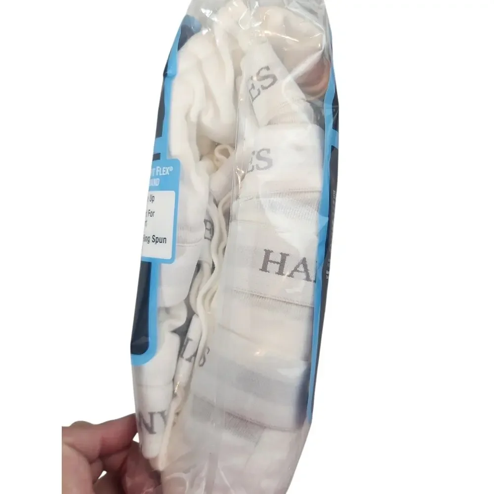Hanes‎ Classics Tagless Briefs 6-Pack White 100% Cotton Comfort Flex Men’s Large